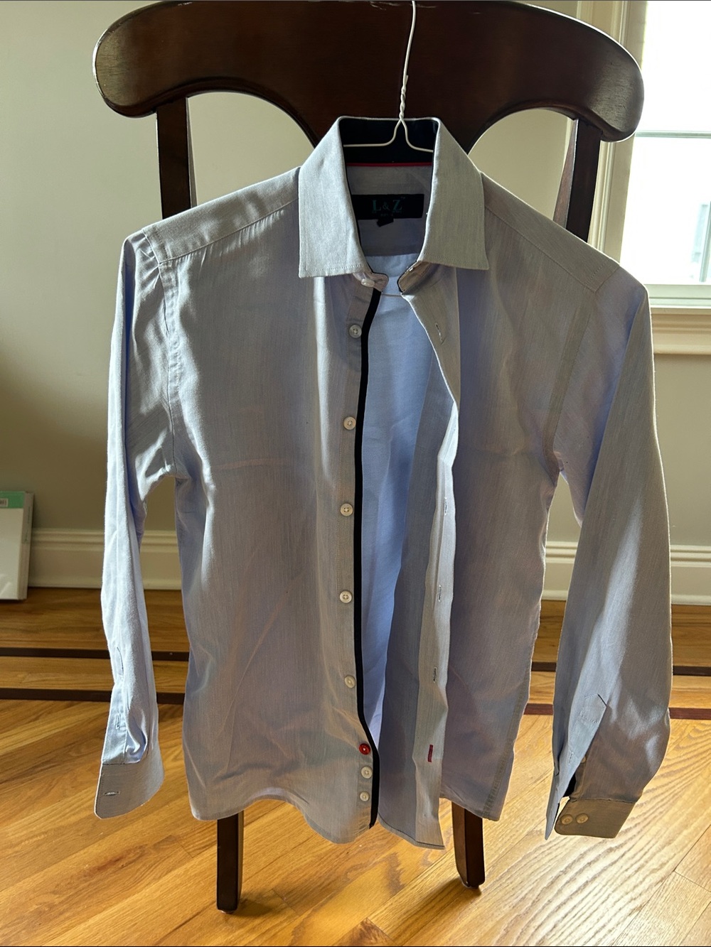 L & Z (Leo & Zachary) Light Blue Dress Shirt Size 16